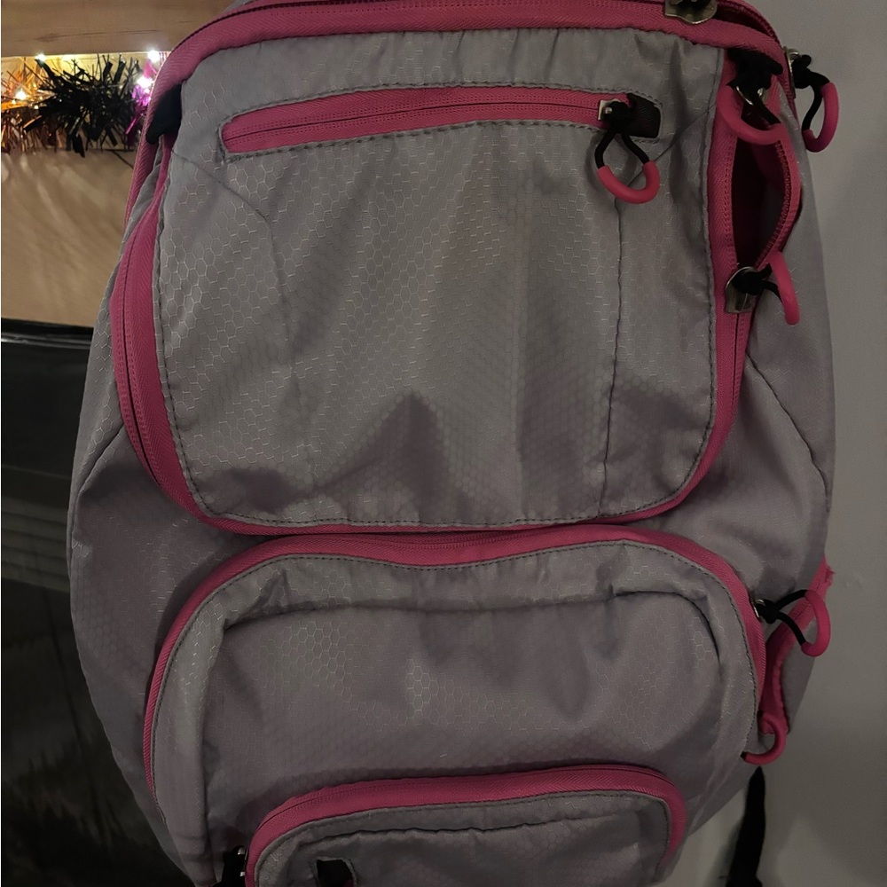Stylish Pink and Gray Women's Backpack